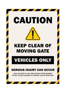 Picture of Caution Moving Gate - 7X10