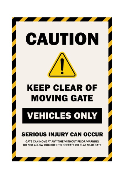 Picture of Caution Moving Gate - 7X10