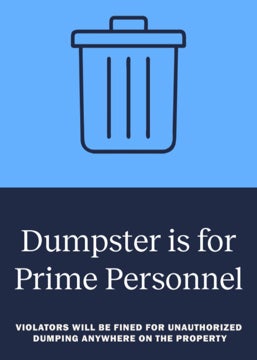 Picture of Dumpster Prime Only - 10X14