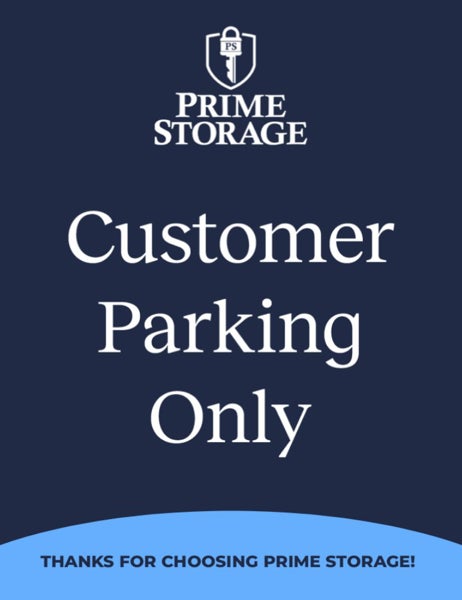 Picture of Customer Parking Only - 9X12