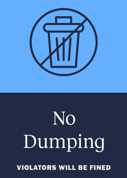 Picture of No Dumping - 10X14