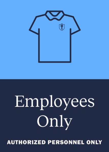 Picture of Employees Only - 10X14