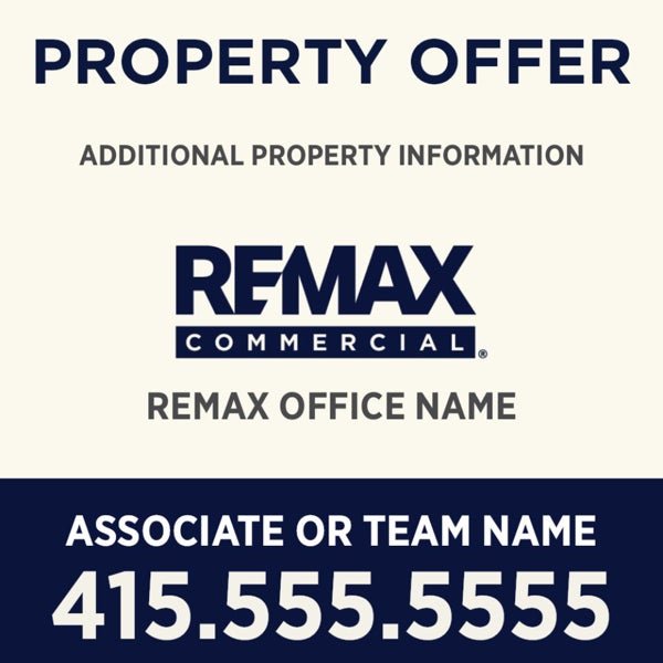 Picture of Square Block Design  #2 Cream + Dark Blue - 24" x 24"