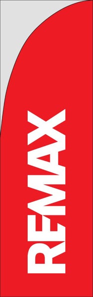 Picture of Red White Logo - 7.5 ft Straight Flag