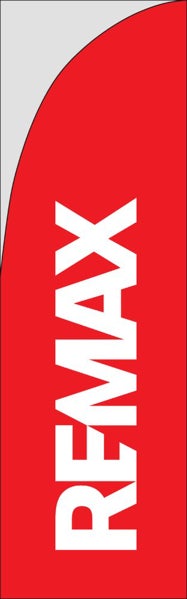 Picture of Red White Logo - 10 ft Straight Flag