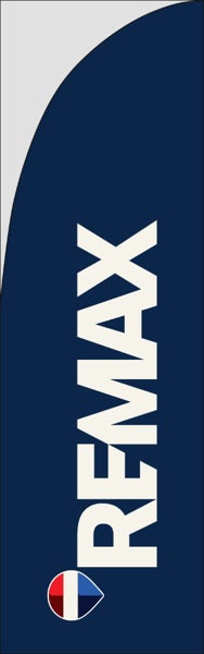 Picture of Bridge Blue Cream Logo - 7.5 ft Straight Flag