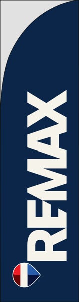 Picture of Bridge Blue Cream Logo - 13 ft Straight Flag