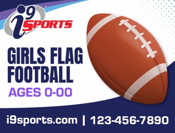 Picture of Girls Flag Football Icon Road Sign