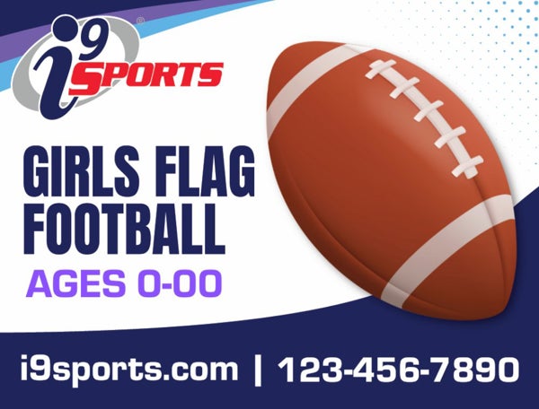 Picture of Girls Flag Football Icon Road Sign