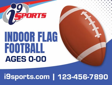 Picture of Indoor Flag Football Icon Road Sign