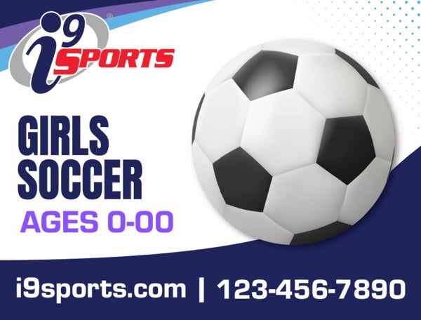 Picture of Girls Soccer Icon Road Sign