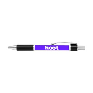 Picture of Electric Blue Bravo Retractable Silver Trim Ballpoint Pen