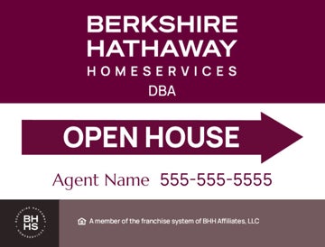 Picture of Directional - DBA, OPEN NOW (Editable), Agent Name and Phone Number - 18" x 24"