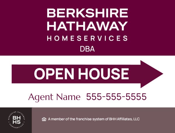 Picture of Directional - DBA, OPEN NOW (Editable), Agent Name and Phone Number - 18" x 24"