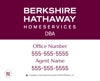 Picture of DBA, Office Number, Agent Name, and Agent Number - White Background - 24" x 30"