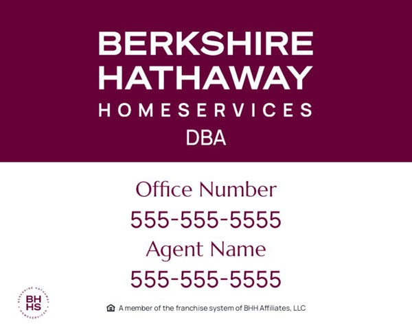 Picture of DBA, Office Number, Agent Name, and Agent Number - White Background - 24" x 30"