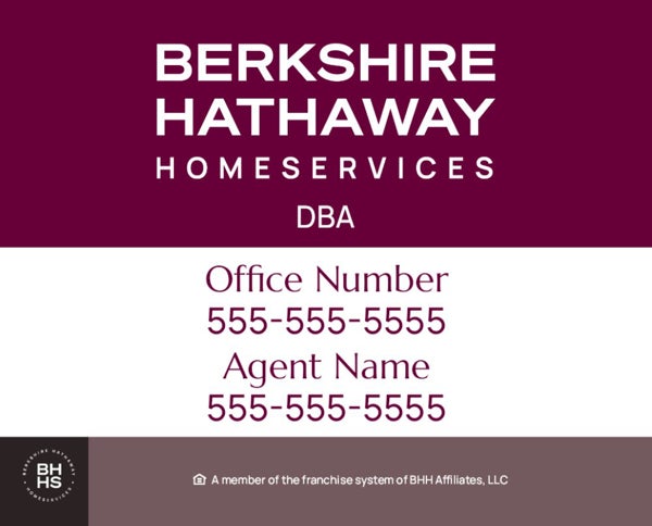 Picture of Extended DBA, Office Number, and Agent Name - White Background - 24" x 30"