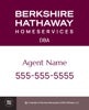 Picture of DBA, Office Number, and Agent Name - White Background - 30" x 24"