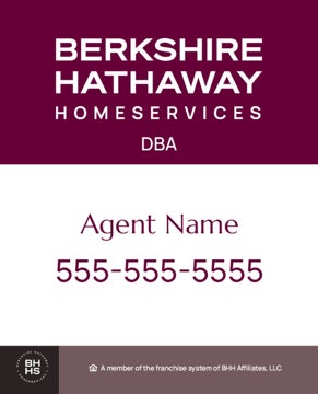 Picture of DBA, Office Number, and Agent Name - White Background - 30" x 24"