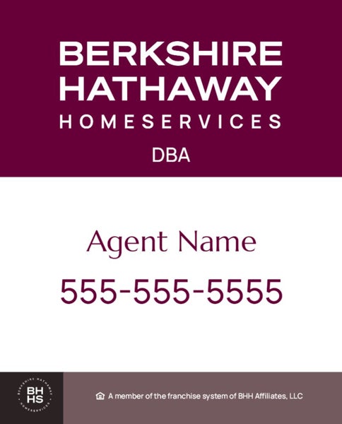 Picture of DBA, Office Number, and Agent Name - White Background - 30" x 24"