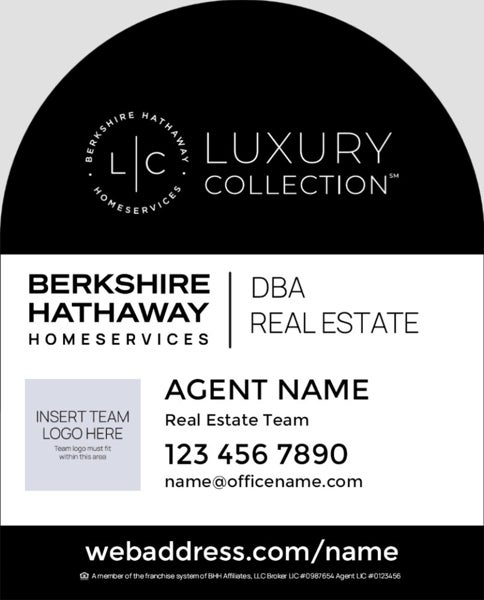 Picture of Yard Sign Dome - Agent Team - Black - 30 x 24