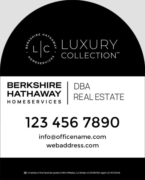 Picture of Yard Sign Dome - Company - Black - 30 x 24