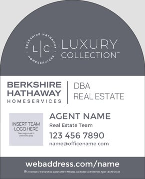 Picture of Yard Sign Dome - Text - Black - 30 x 24