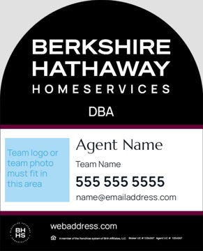 Picture of Black and Cabernet Dome 1 Line Agent Team - 30x24