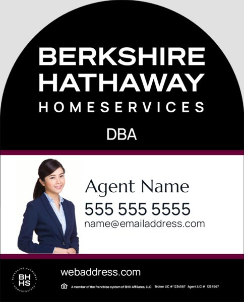 Picture of Black and Cabernet Dome 1 Line Photo Cutout - 30x24