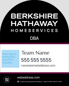 Picture of Black and Cabernet Dome 1 Line Team - 30x24