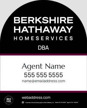 Picture of Black and Cabernet Dome 1 Line Text - 30x24