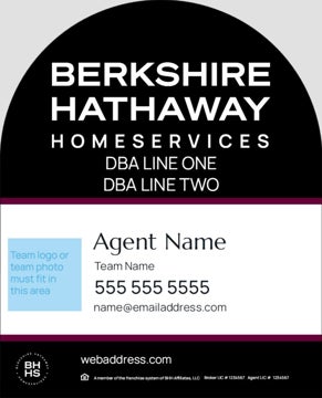 Picture of Black and Cabernet Dome 2 Line Agent Team - 30x24