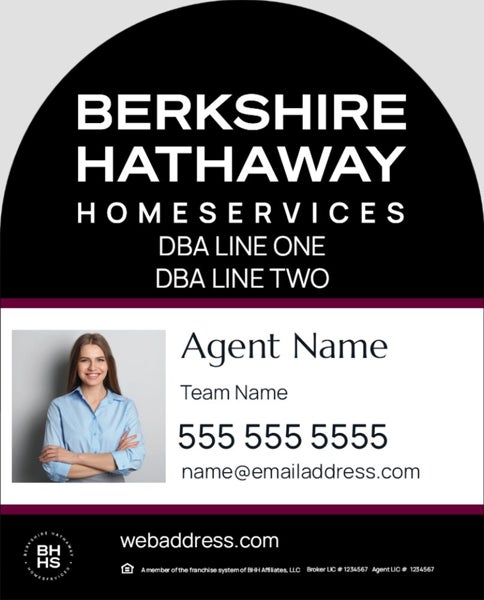 Picture of Black and Cabernet Dome 2 Line Photo - 30x24