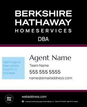 Picture of Black and Cabernet 1 Line Agent Team - 30x24