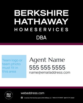 Picture of Black and Cabernet 1 Line Team - 30x24