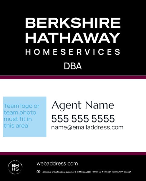 Picture of Black and Cabernet 1 Line Team - 30x24