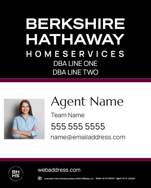 Picture of Black and Cabernet 2 Line Photo - 30x24