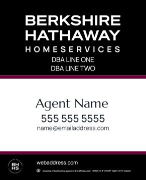 Picture of Black and Cabernet 2 Line Text - 30x24