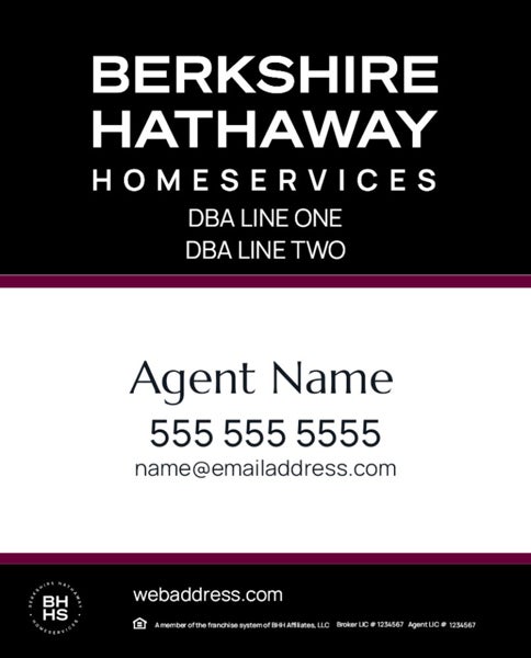 Picture of Black and Cabernet 2 Line Text - 30x24