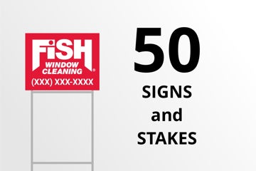 Picture of NEW FRANCHISEE SIGN BUNDLE - 9" x 12" Signs and Stakes (Bundles of 50)