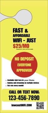 Picture of Fast Affordable Wifi - Doorhanger