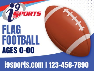 Picture of Flag Football Icon Road Sign