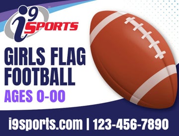 Picture of Girls Flag Football Icon Road Sign