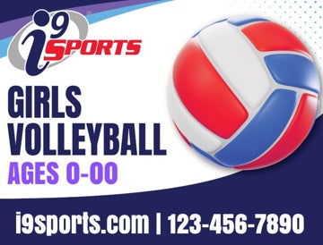 Picture of Girls Volleyball Icon Road Sign