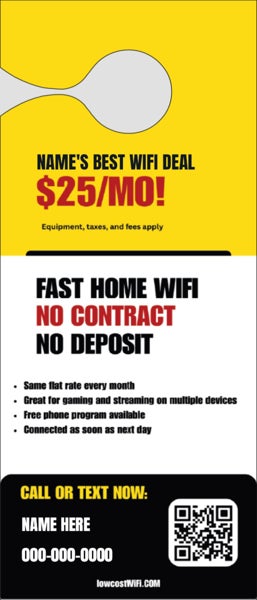Picture of Door Hanger Best Wifi Deal - 8.5" x 3.5"
