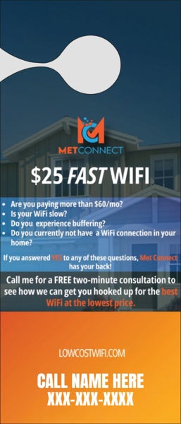 Picture of Door Hanger $25 Fast Wi-Fi