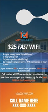 Picture of Door Hanger $25 Fast Wi-Fi