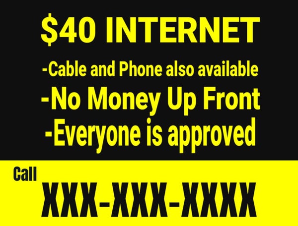 Picture of 18" x 24" Yard Sign - $40 INTERNET 1