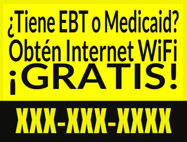 Picture of 18" x 24" Yard Sign - EBT or Medicaid 3