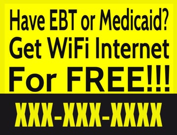 Picture of 18" x 24" Yard Sign - EBT or Medicaid 6